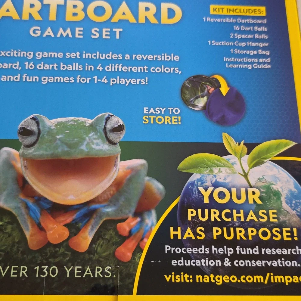 National Geographic Reversible DartBoard Game Set